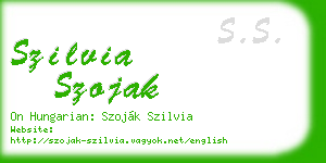 szilvia szojak business card